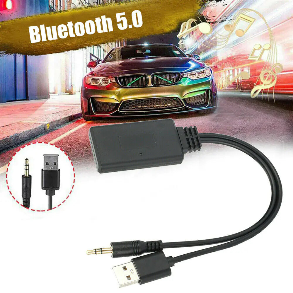 USB Bluetooth 2 In 1 5.0 Transmitter Receiver Adapter Wireless For PC Car Kit