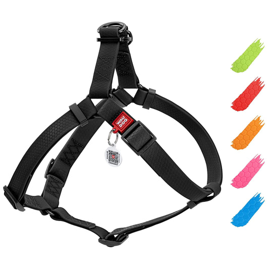 Black Waterproof Dog Harness Adjustable for Small Dogs S Size 1622 inch - Sno's Finds