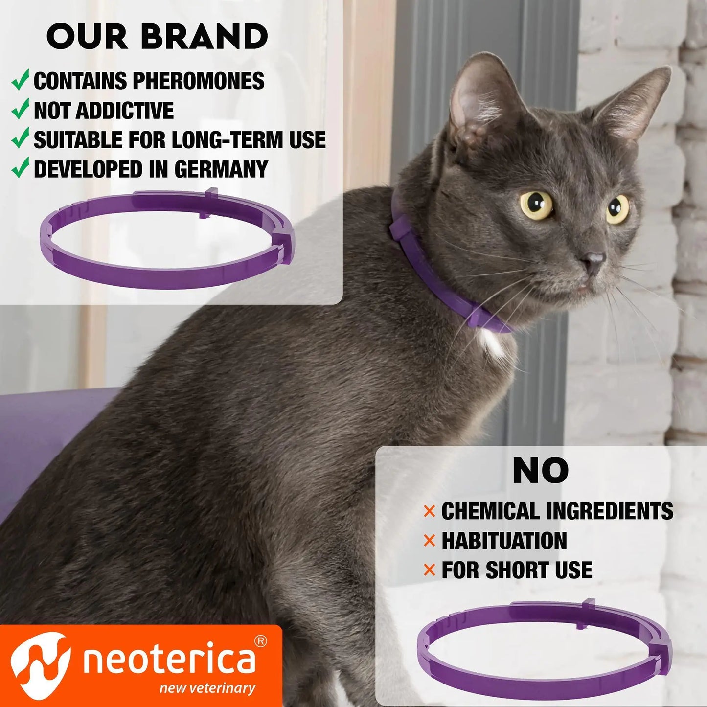 Cat Calming Collar Pet Anti Anxiety Products Feline Calm Pheromones Collars 1 Pc - Sno's Finds