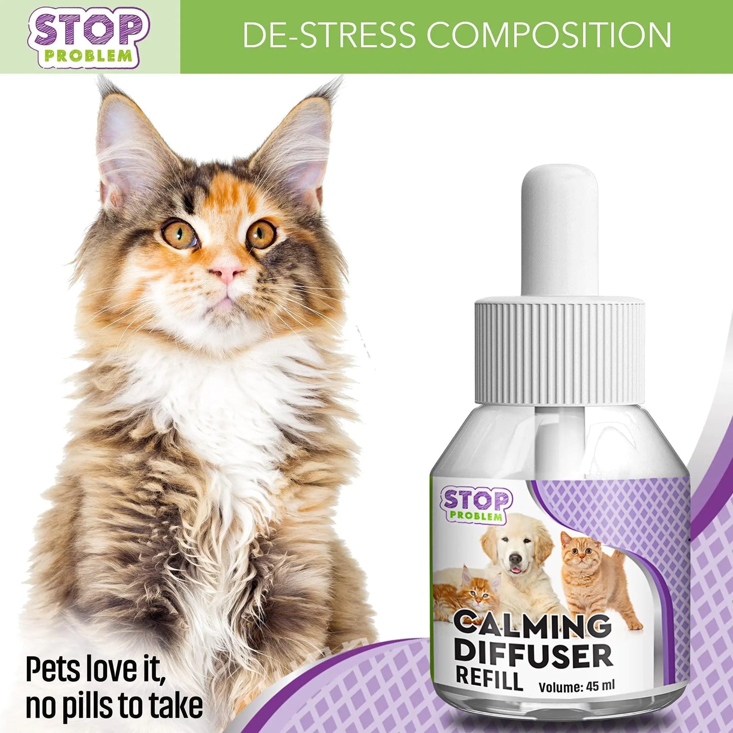 Cat Calming Diffuser Pet Anti Anxiety Feline Pheromones Plug in Stress Relief - Sno's Finds