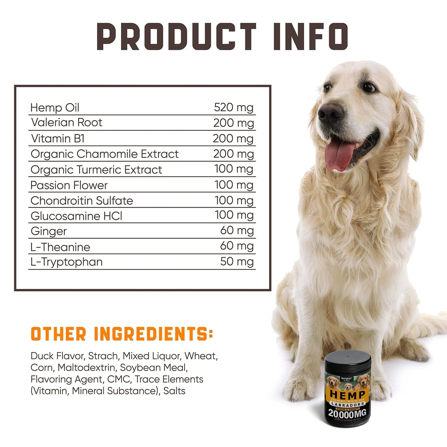 Calming Chews for Labrador Dogs with Valerian Root and Hemp Oil   Aid during Car - Sno's Finds