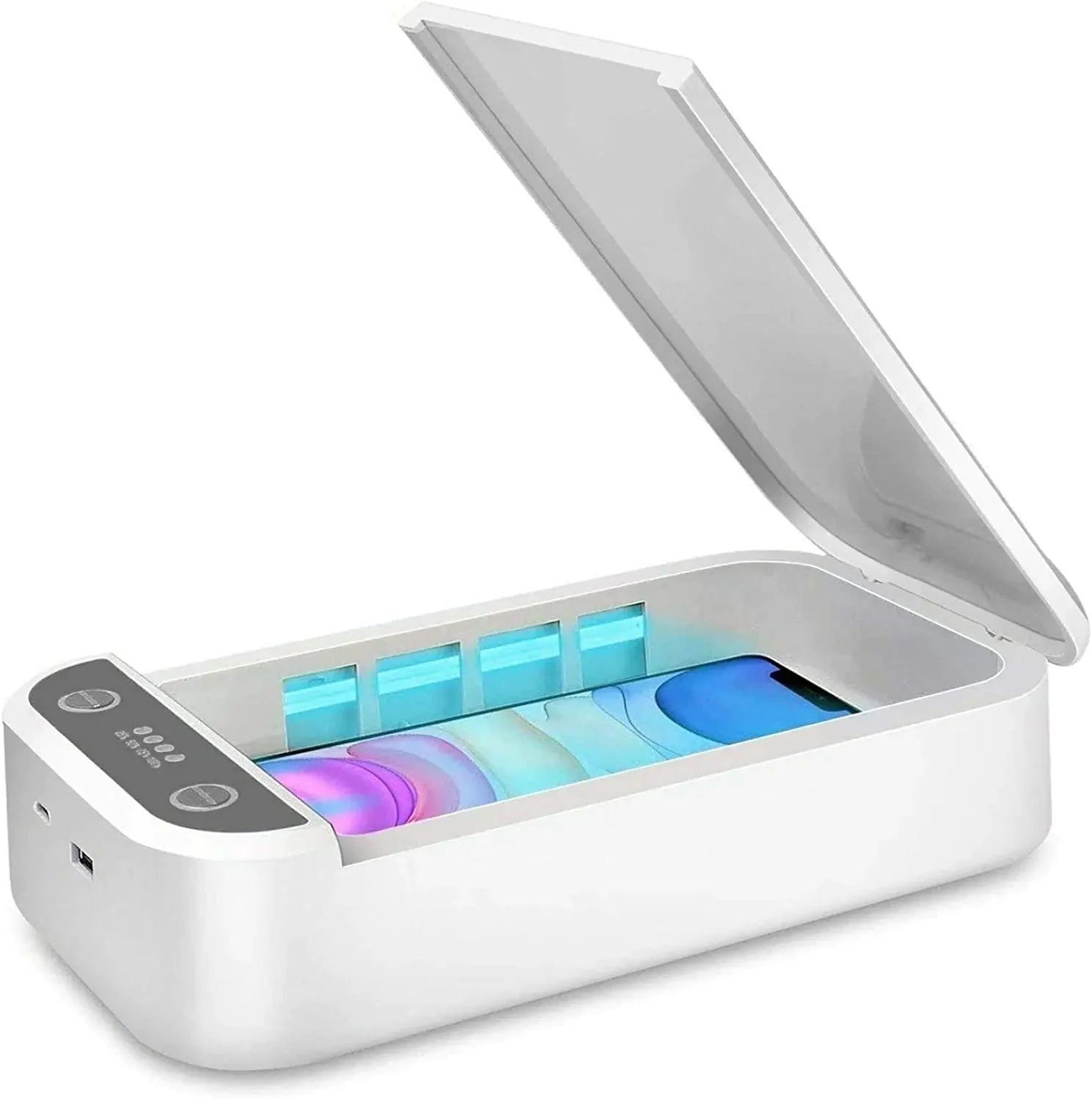 3 in 1 device to sanitize, charge, and add aromatherapy to your cellphone.