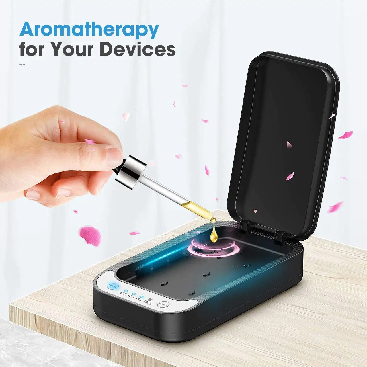 SaniCharge 3 in 1 Sanitize And Charge Your Cellphone Also Enjoy Aromatherapy - Sno's Finds