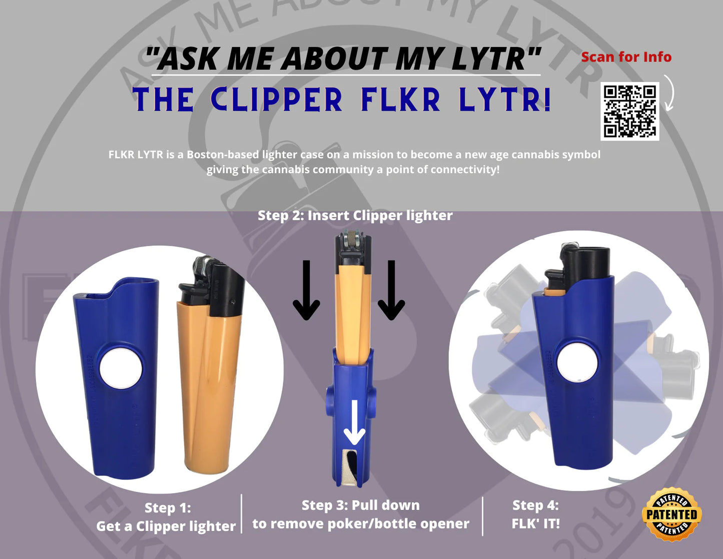 FLKR LYTR® Fidget Spinner Lighter Case Limited Edition "Trump Mug Shot"