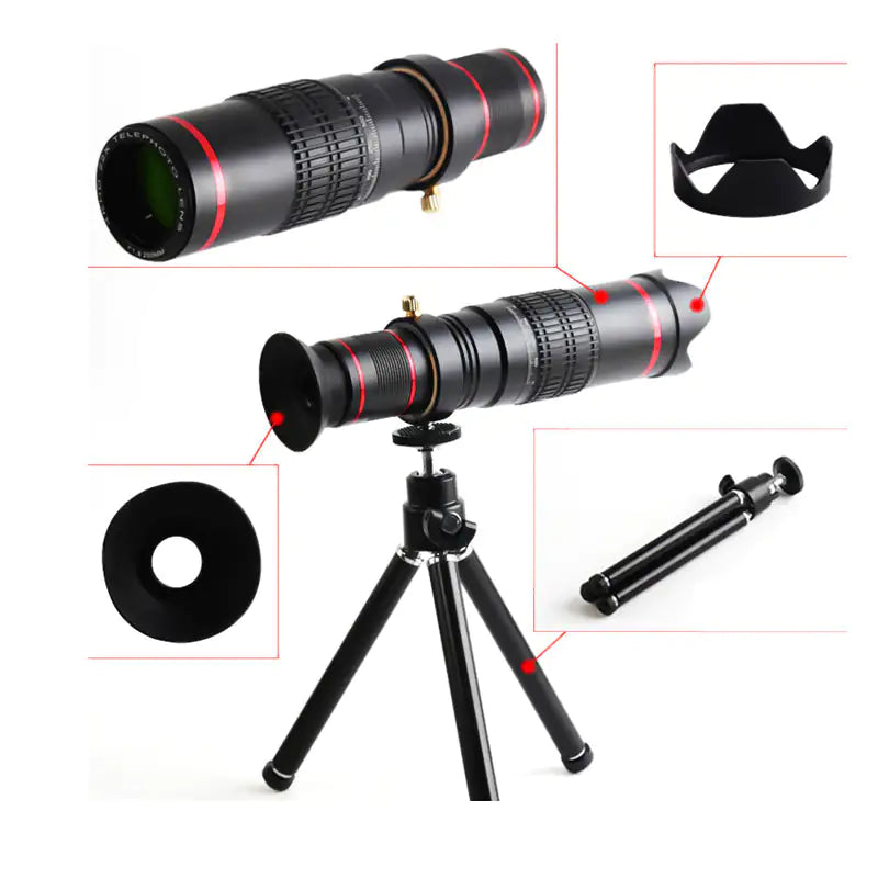 Zoomba Zoom-able 4K HD Telescopic Lens 18X With Tripod - Sno's Finds