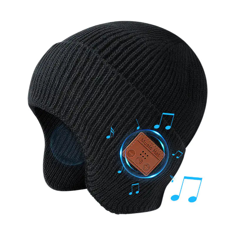 Musical Beanie Hat With Ear Muff and Bluetooth - Sno's Finds