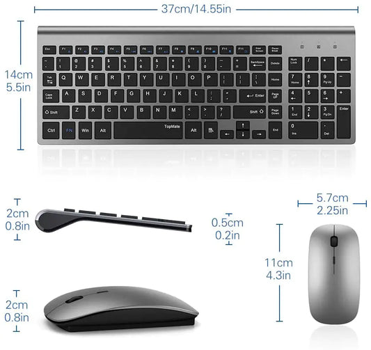 Wireless Keyboard And Ergonomic Mouse Set - Sno's Finds