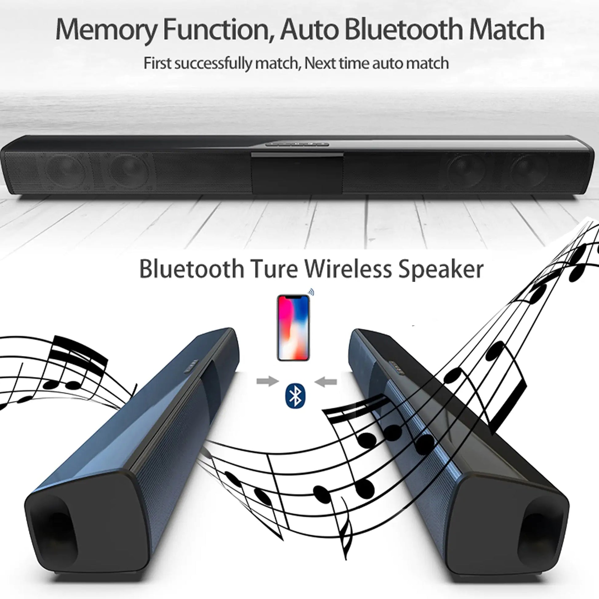 Home Theater Wireless Sound Bar - Sno's Finds