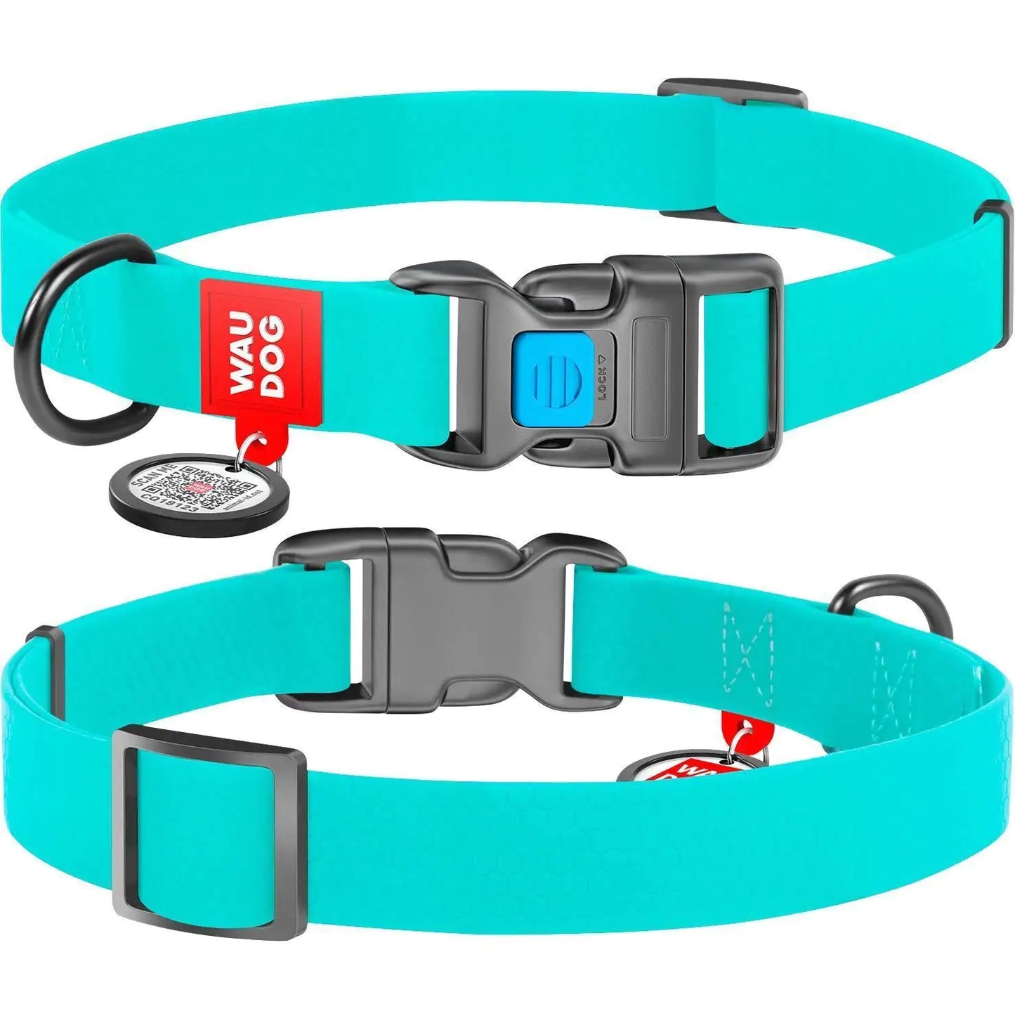 Waterproof Dog Collar Heavy Duty Adjustable for Medium Dogs M Size Glow in Dark - Sno's Finds