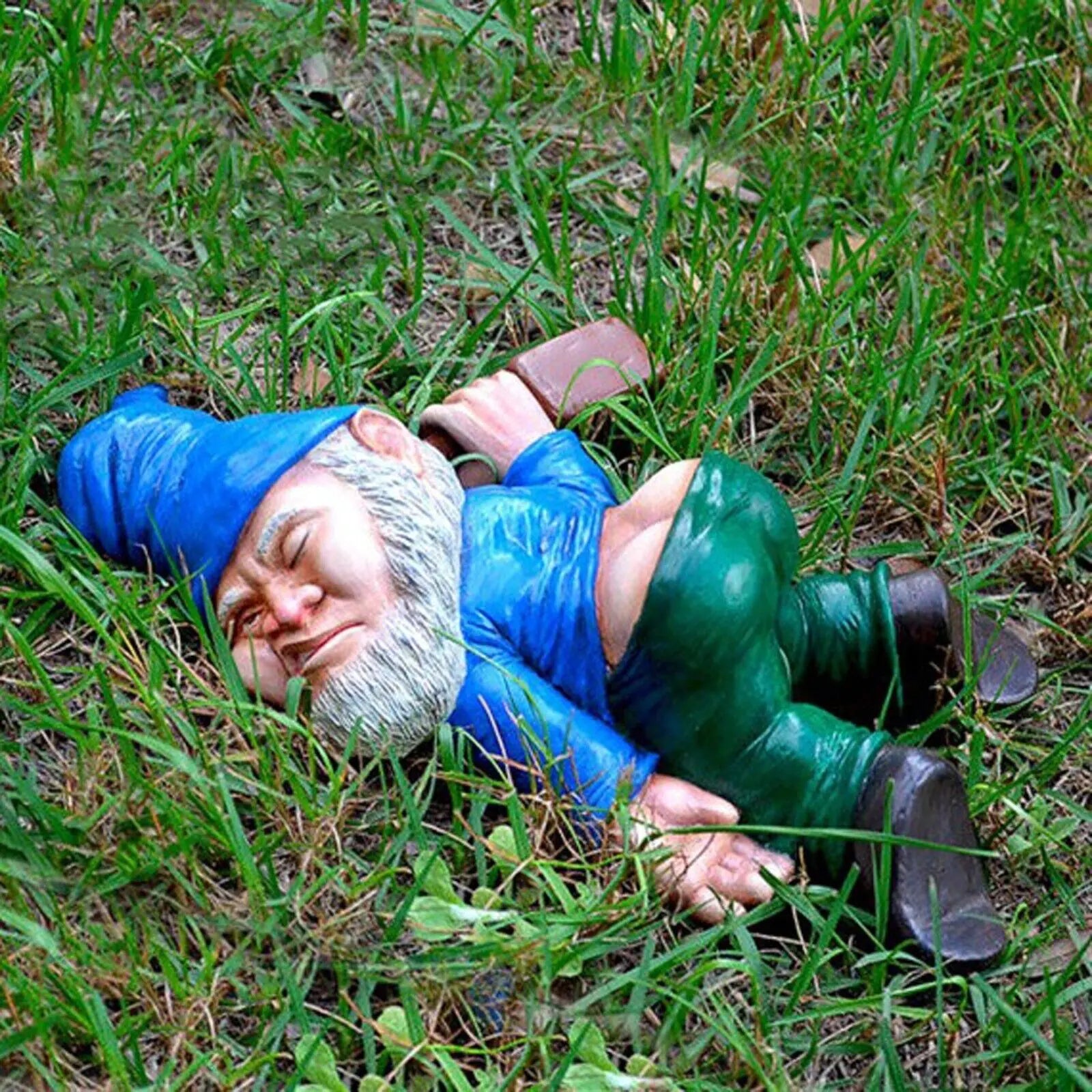 Drunk Dwarf Garden Gnome Decoration Drunken Ornament Decor Yard Patio Lawn US - Sno's Finds