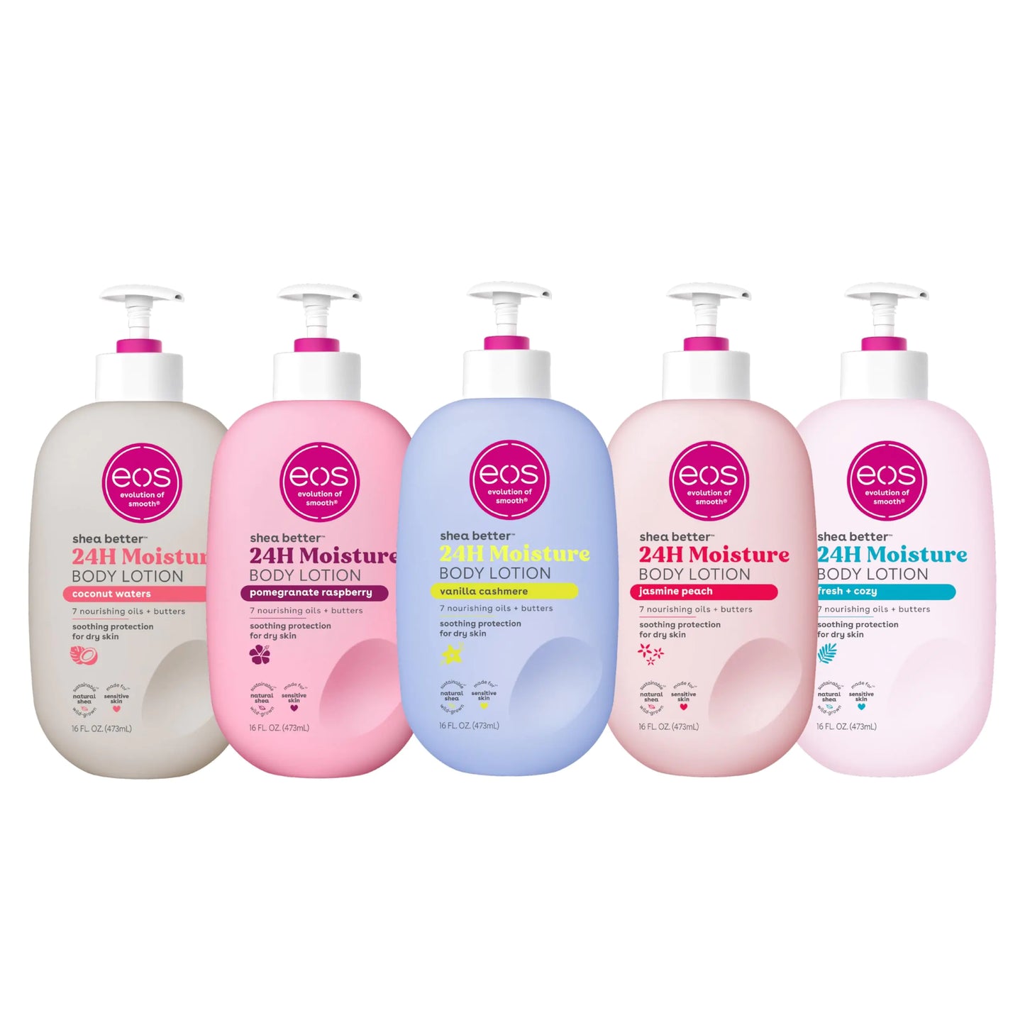 eos Shea Better Body Lotion Bundle 5 Pack - All Scents