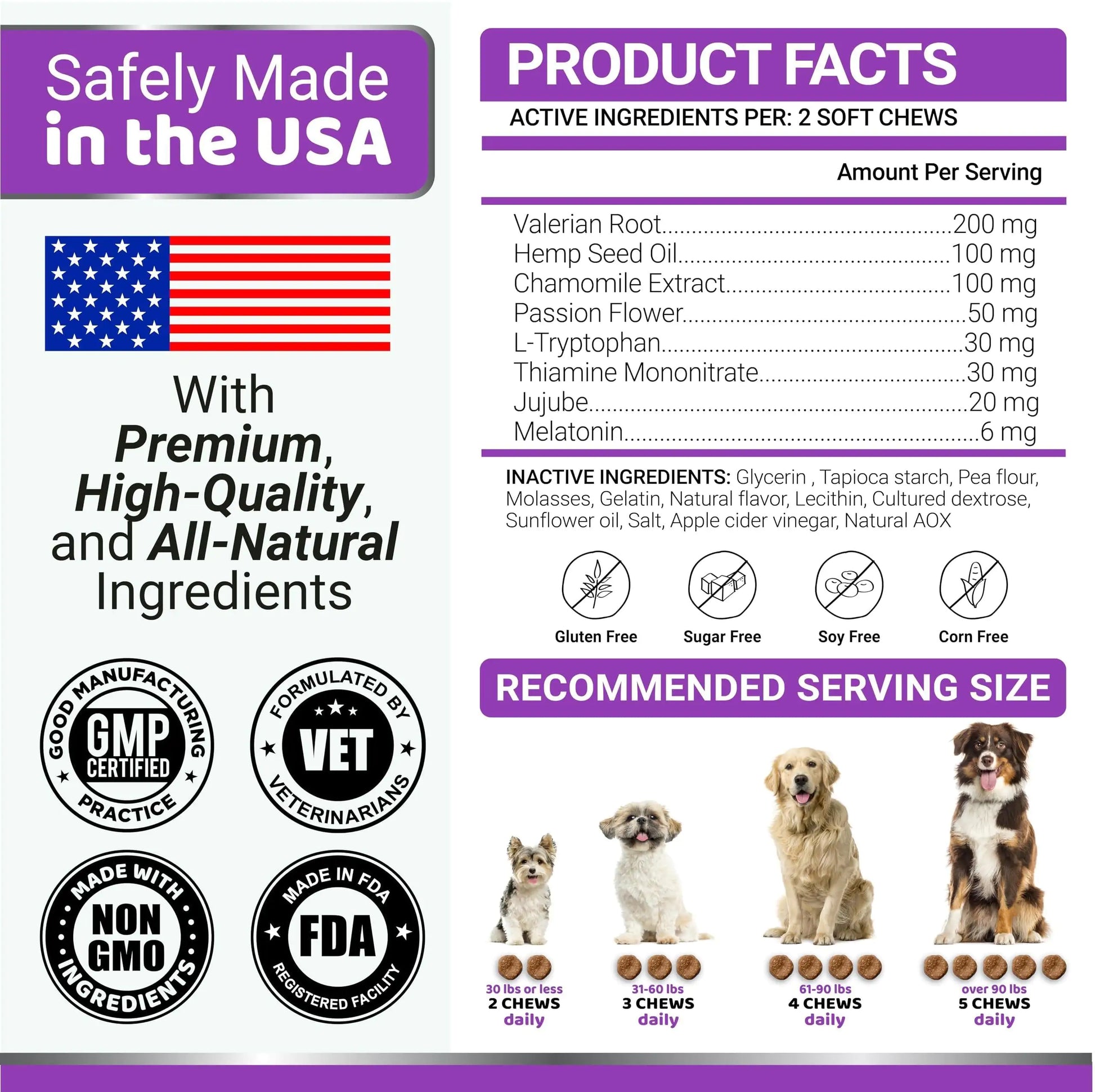 Melatonin Calming Chews for Dogs 170 Chews Dog Stress and Anxiety Relief - Sno's Finds